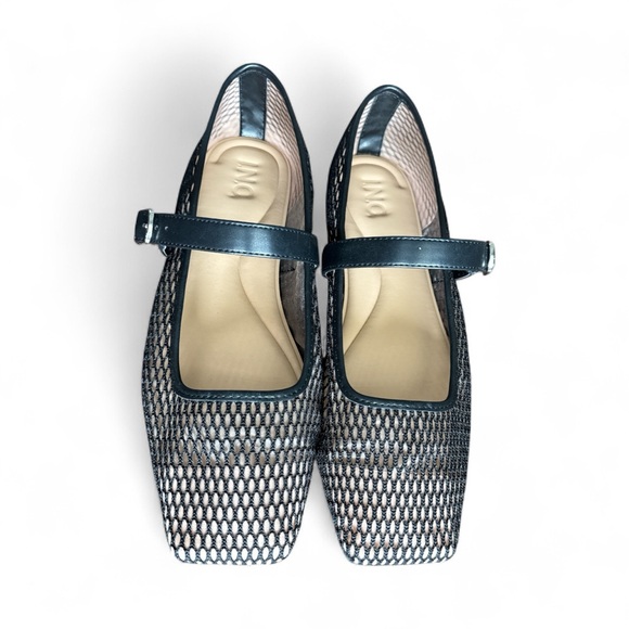 INC International Concepts Jadis Mesh Mary Jane Flats Black Size 10 - Picture 4 of 9